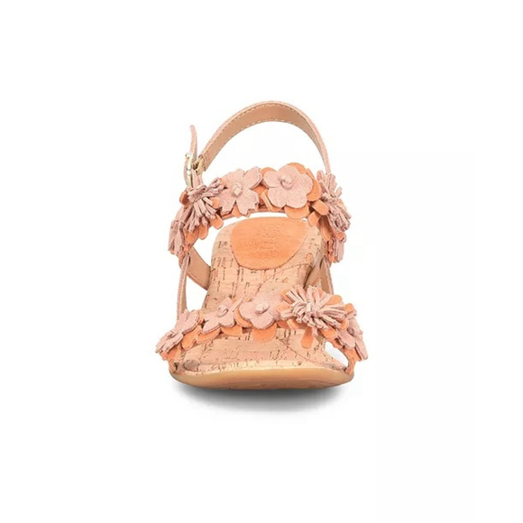 Born Women's Square Toe Sandals, Light Orange Salmon - Picture 2 of 11
